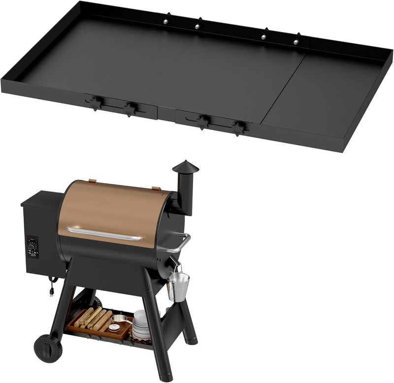 DELSbbq Adjustable Grill Storage Shelf for Traeger Pro 22 and 575 Series Pellet grills, Bottom Shelf Grill Accessories for Traeger Pellet Grills - Image 1